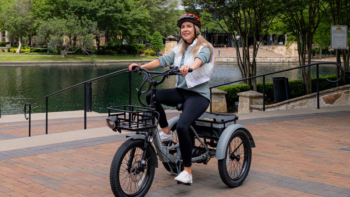 Tricycle électrique Adulte 7 Vitesses – Pneus 24x4 Pouces, Batterie 48V 18Ah, Autonomie 96 Km, Panier, LCD, Noir